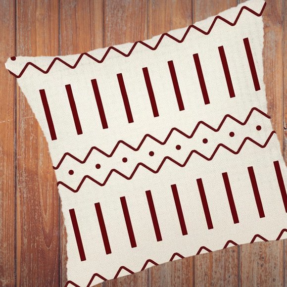 Decorative Pillow Covers Burgundy Modern Couch Throw Accent Indoor Outdoor Cases - Picture 7 of 8